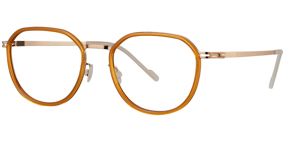 Acetate Metal Square Frame F5888