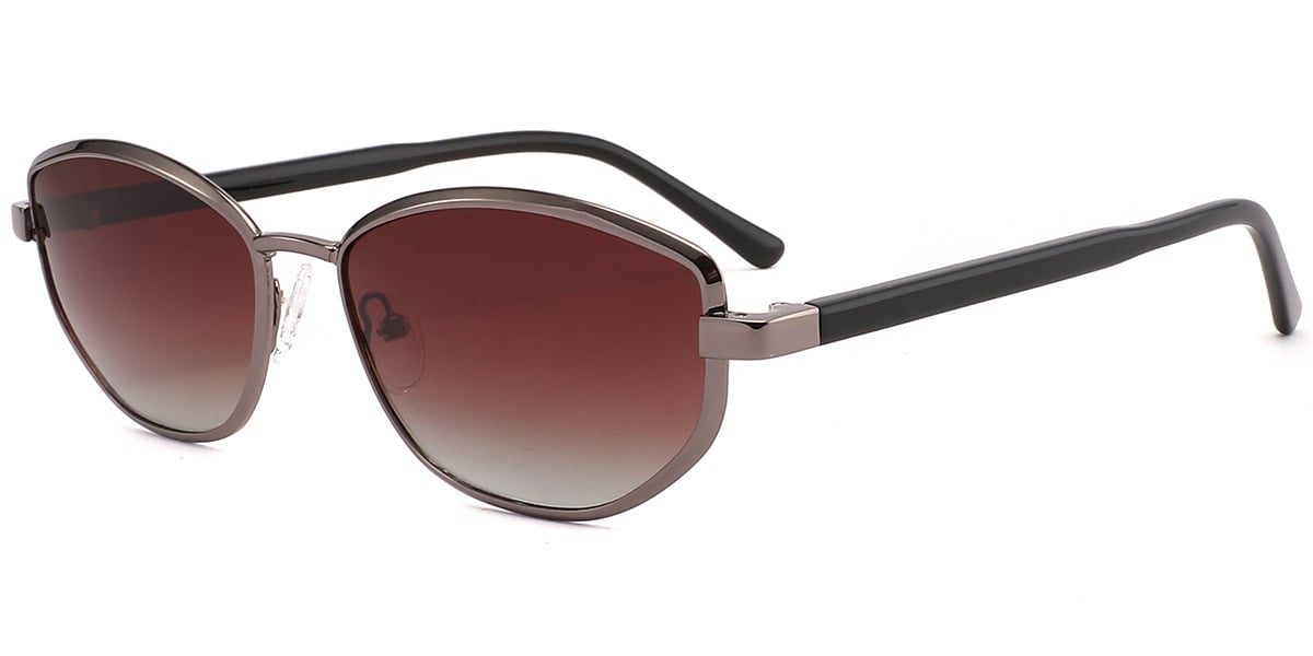 Acetate Metal Geometric Sunglasses SG9370