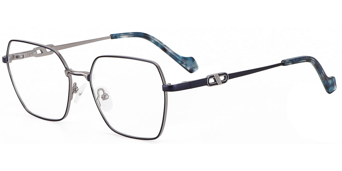 Acetate Metal Square Frame F9332