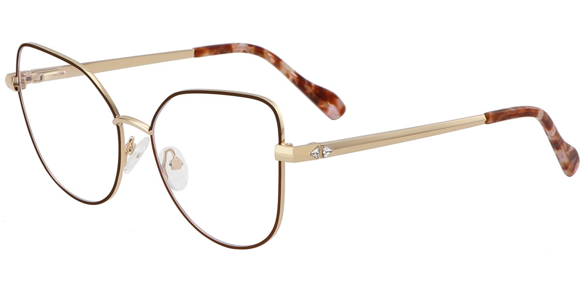 Acetate Metal Cat Eye Frame F8749