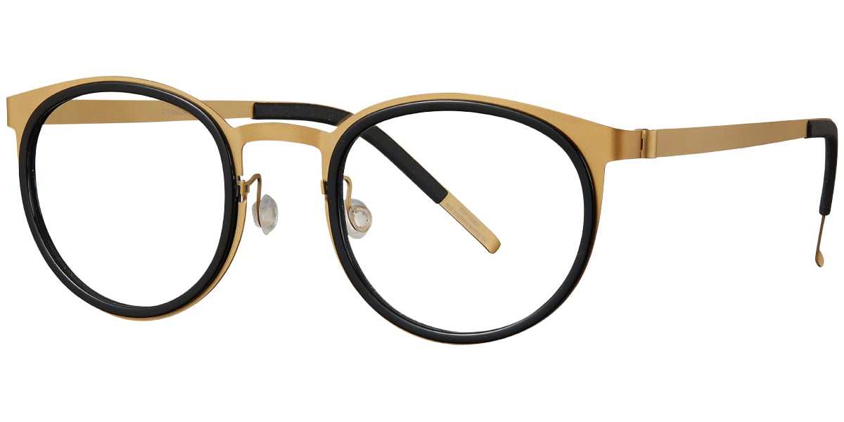 Acetate Titanium Round Frame F5886