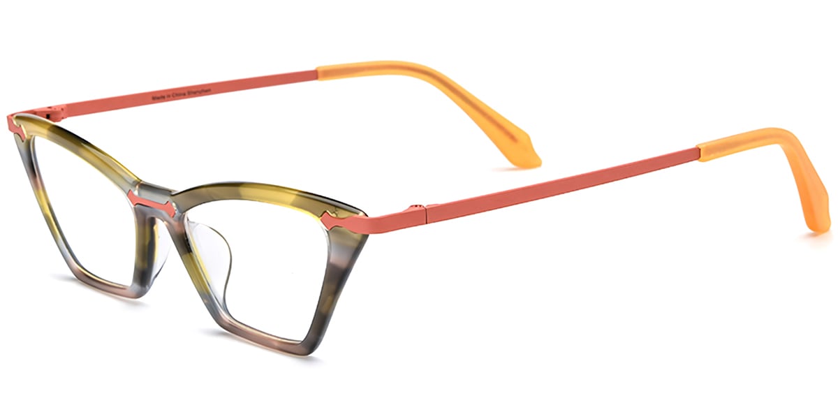 Acetate Titanium Cat Eye Frame F7567