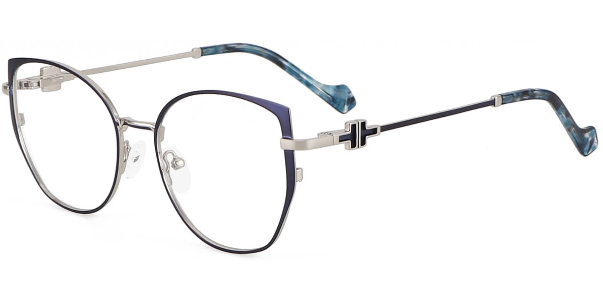 Acetate Metal Geometric Frame F9333