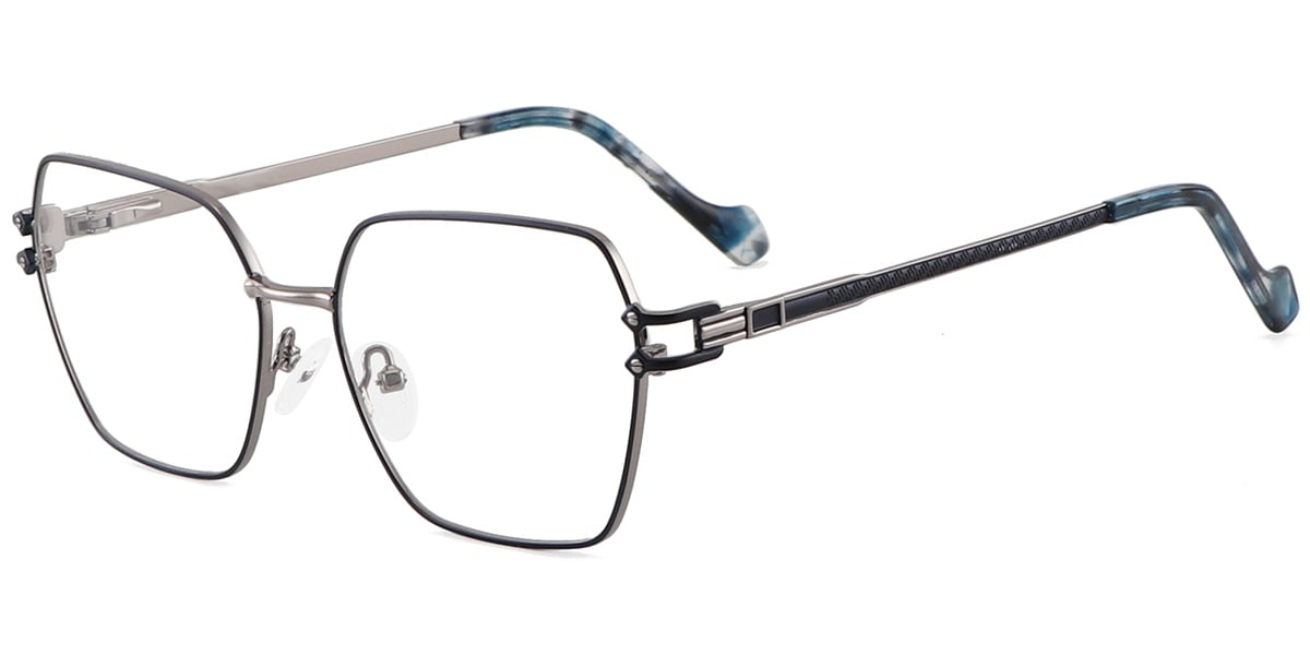 Acetate Metal Square Frame F8747