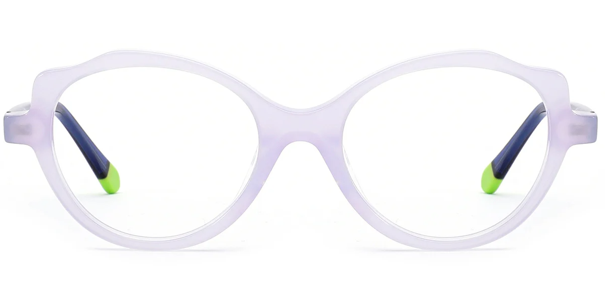Ovale Cat-Eye-Brille aus Acetat für Kinder F7104