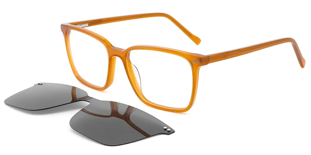 Acetate Rectangle Clip-Ons Frame F2548