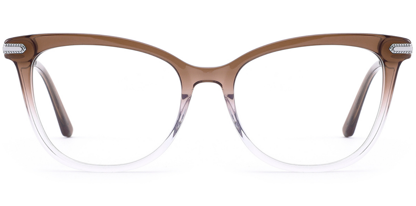 Acetate & Titanium Cat Eye Frame F8681