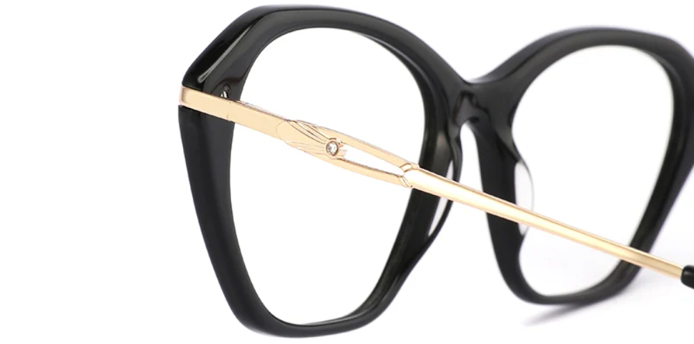 Mixed Material;Acetate Geometric Frame F3955