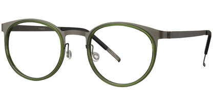 Acetate Titanium Round Frame F5886