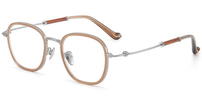 Acetate Titanium Square Frame F9445