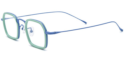 Acetate Titanium Square Frame F7725