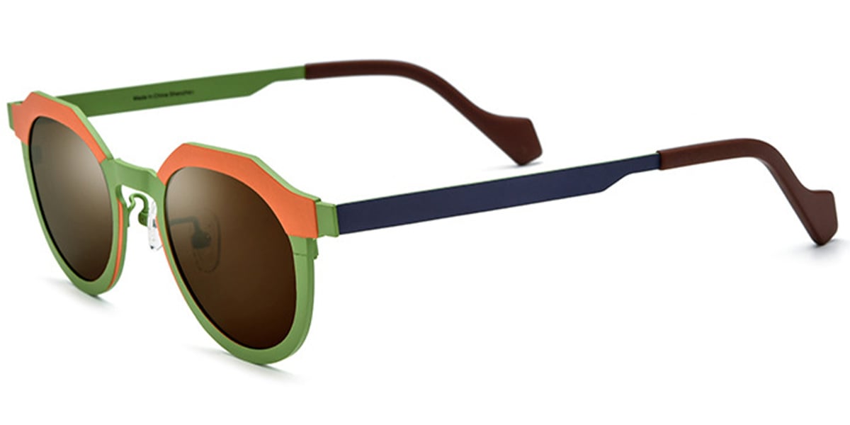 Titanium Oval Sunglasses SG6858