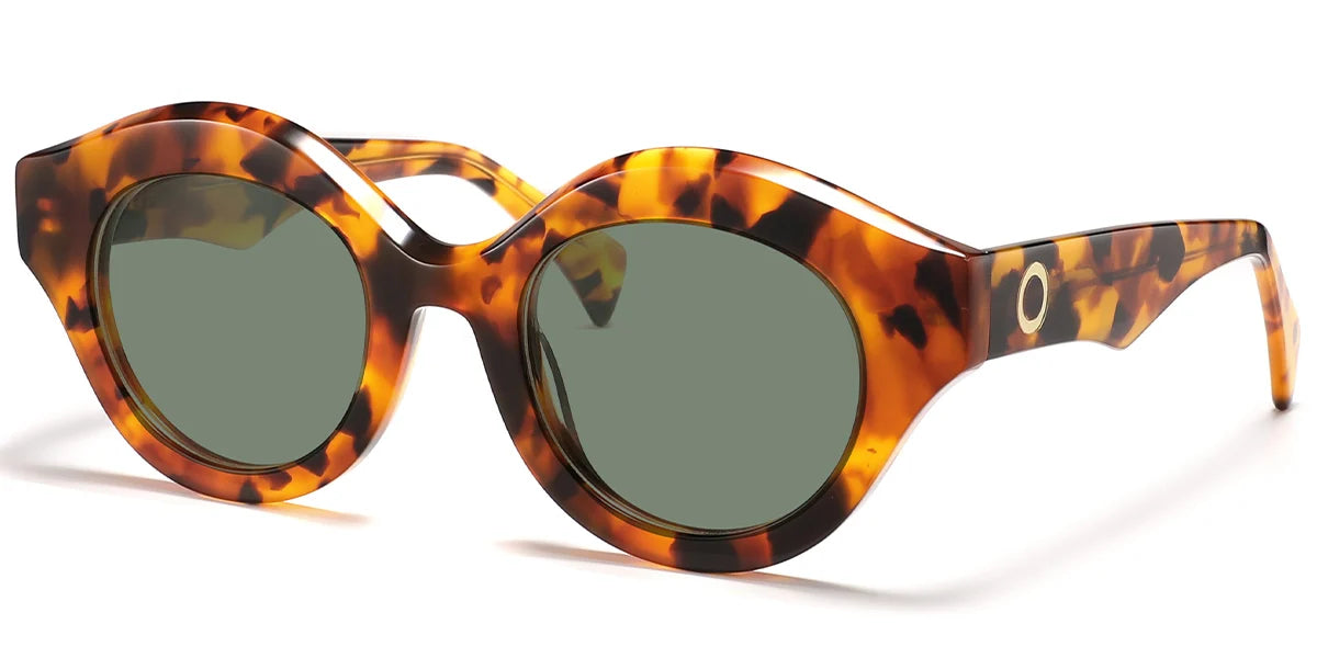 Acetate Round Geometric Sunglasses SG5986