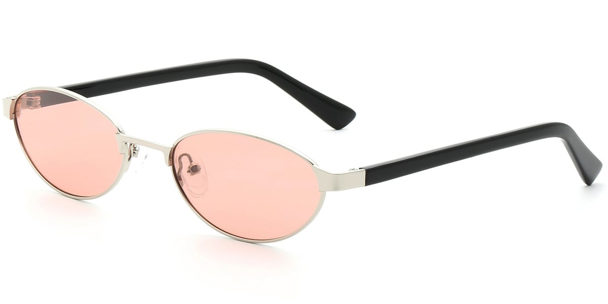Acetate Metal Oval Sunglasses SG9349