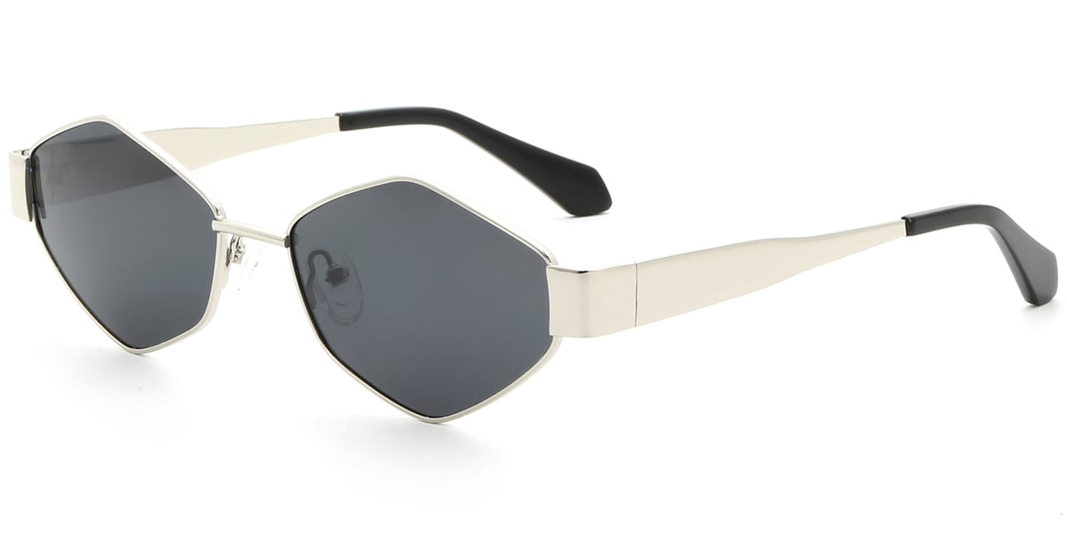 Acetate Metal Geometric Sunglasses SG9348