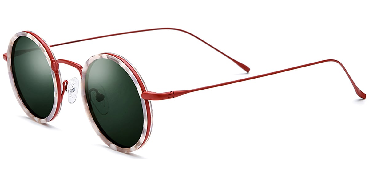 Acetate Titanium Round Sunglasses SG7179
