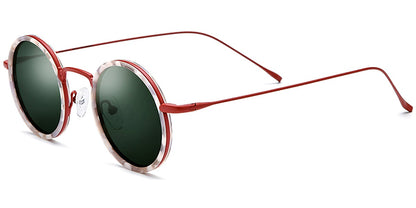 Acetate Titanium Round Sunglasses SG7179