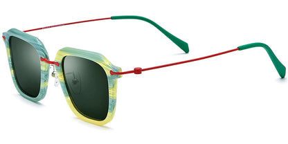 Acetate Titanium Square Sunglasses SG7178