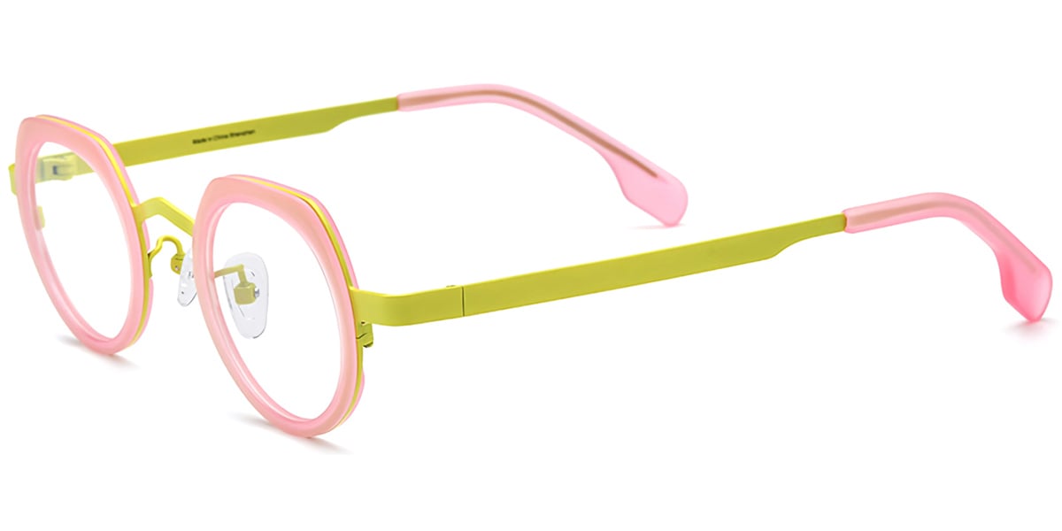 Acetate Metal Oval Frame F7323