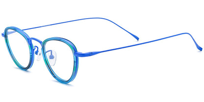 Acetate Titanium Cat Eye Frame F7724