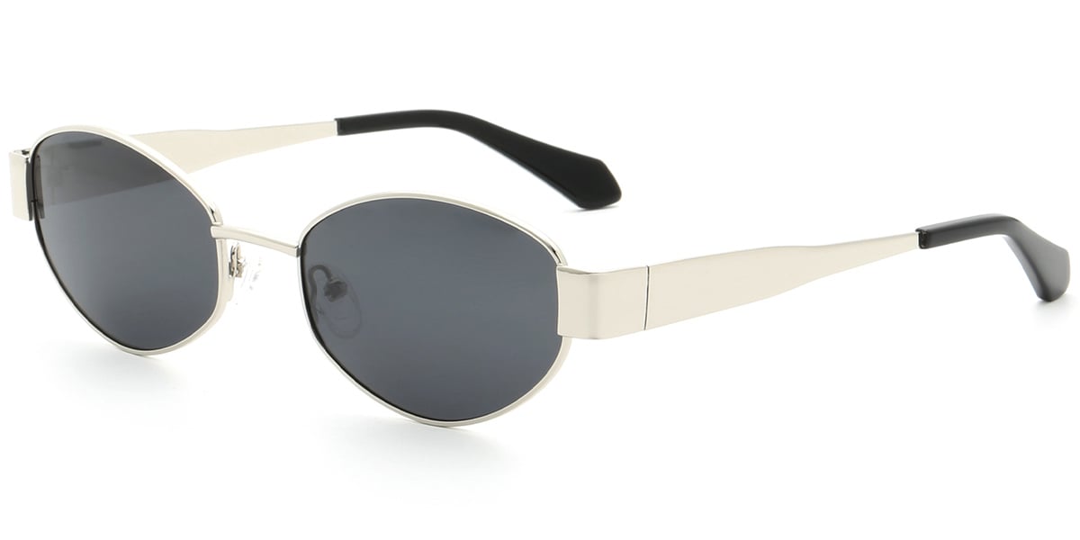 Acetate Metal Oval Sunglasses SG9356