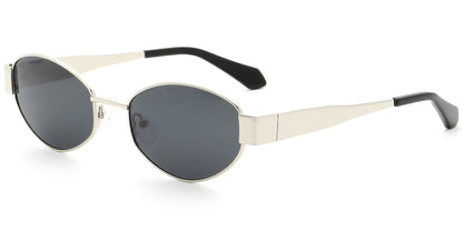 Acetate Metal Oval Sunglasses SG9356