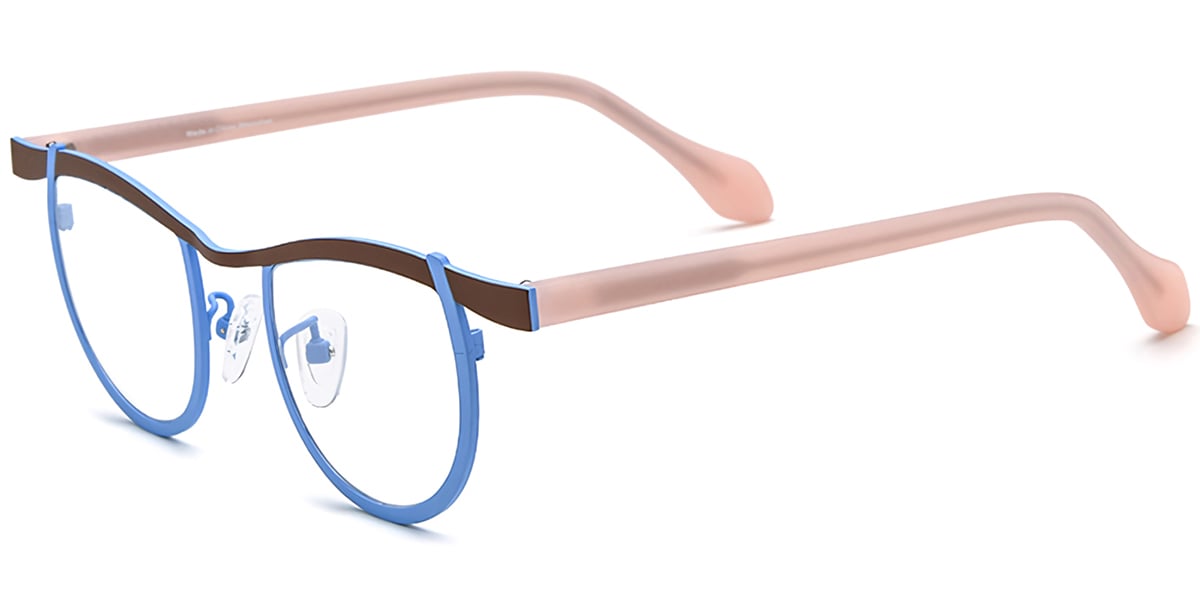 Acetate Titanium Geometric Frame F7540
