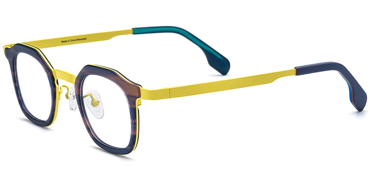 Acetate Titanium Square Frame F7575