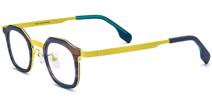 Acetate Titanium Square Frame F7575