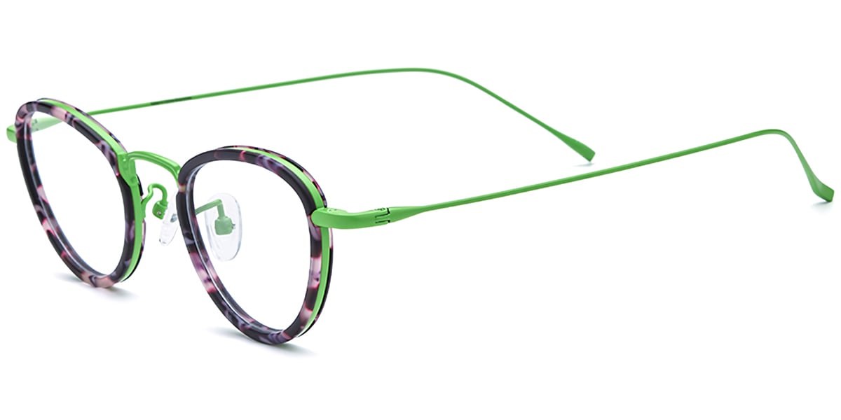 Acetate Titanium Cat Eye Frame F7724