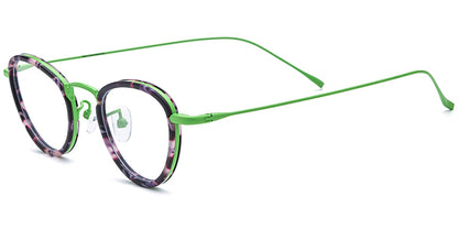 Acetate Titanium Cat Eye Frame F7724