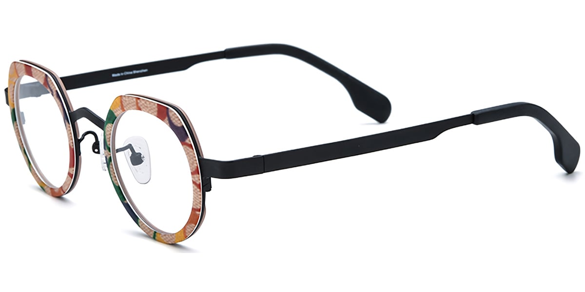 Acetate Metal Oval Frame F7323