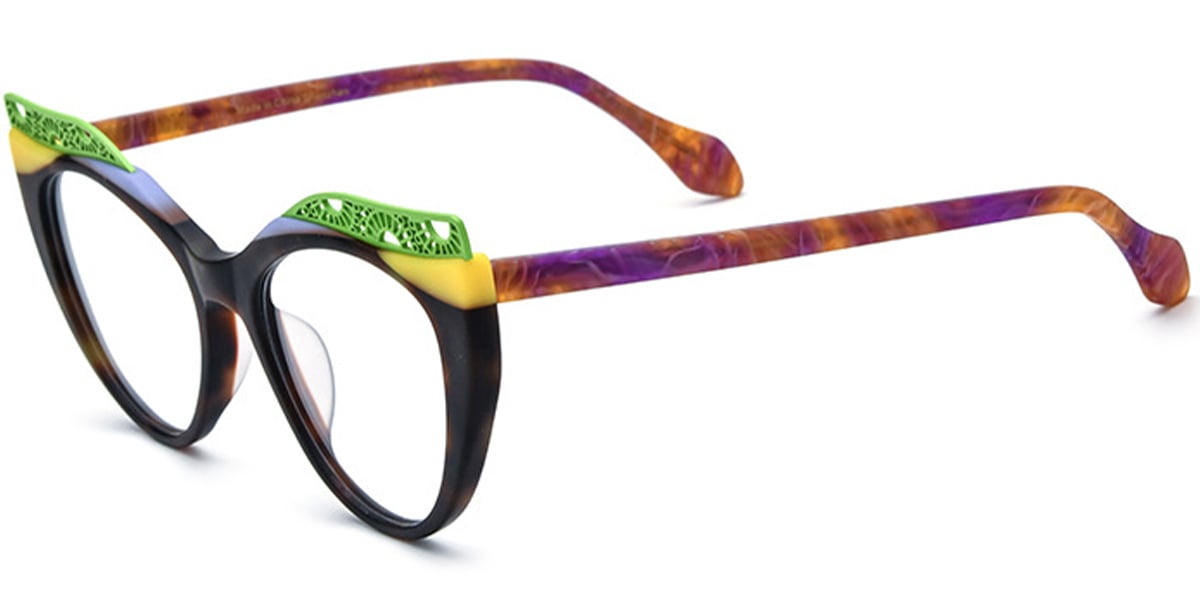 Acetate Cat Eye Frame F6896