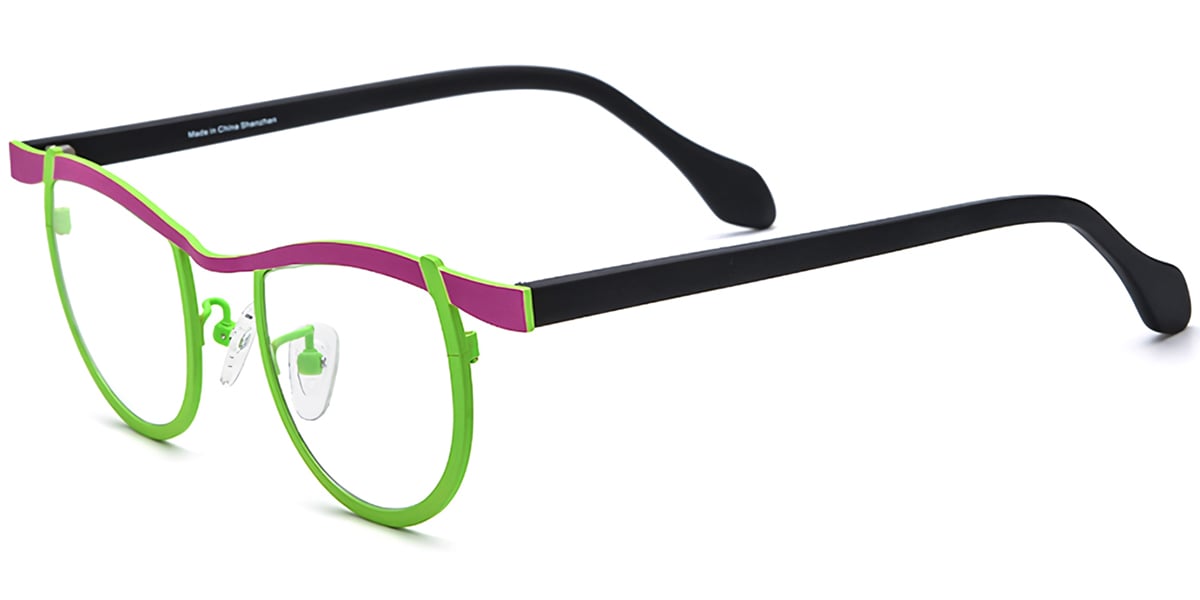 Acetate Titanium Geometric Frame F7540