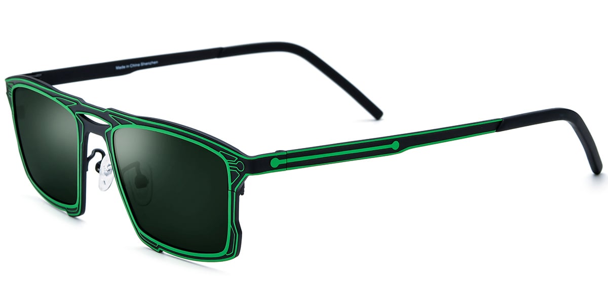 Titanium Rectangle Sunglasses SG8339