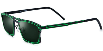 Titanium Rectangle Sunglasses SG8339