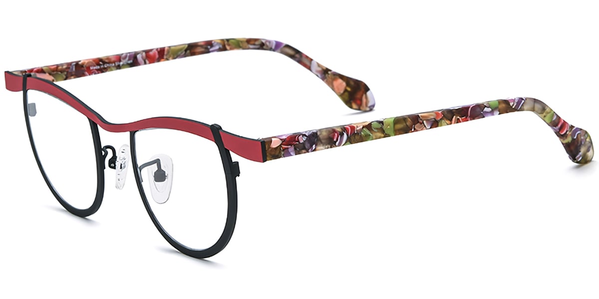 Acetate Titanium Geometric Frame F7540