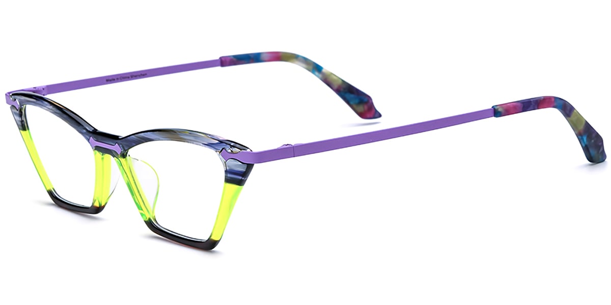 Acetate Titanium Cat Eye Frame F7567