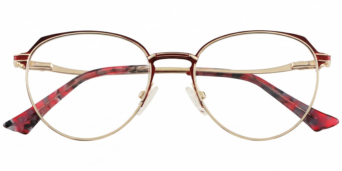 Acetate Metal Oval Frame F8850