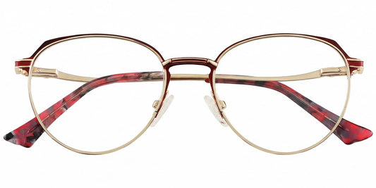 Acetate Metal Oval Frame F8850