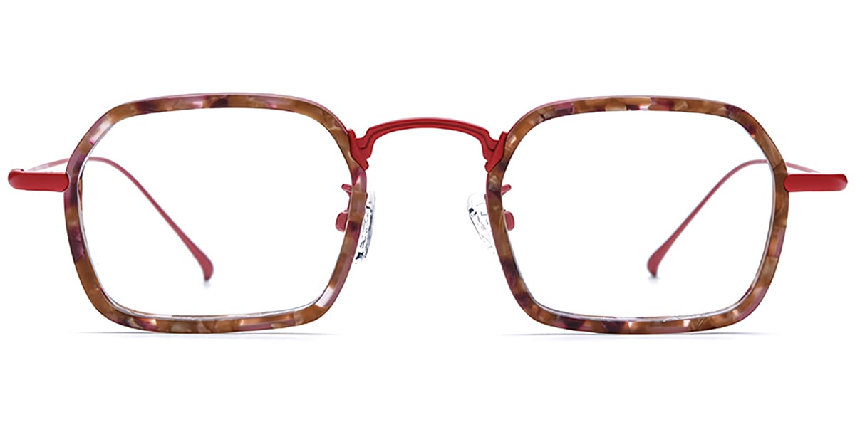 Acetate Titanium Square Frame F7725