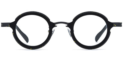 Acetate Titanium Round Frame F7317