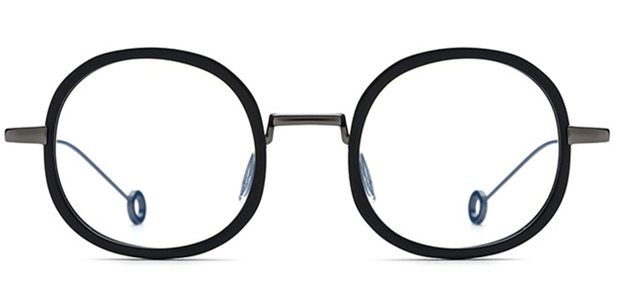 Acetate Titanium Round Frame F6081