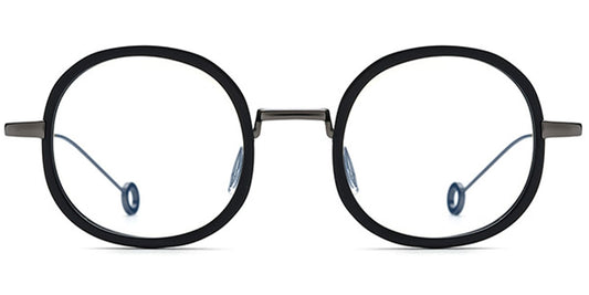 Acetate Titanium Round Frame F6081