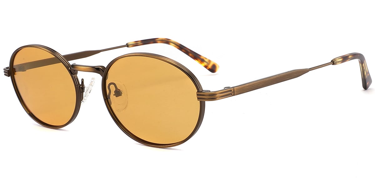 Acetate Metal Oval Sunglasses SG9362