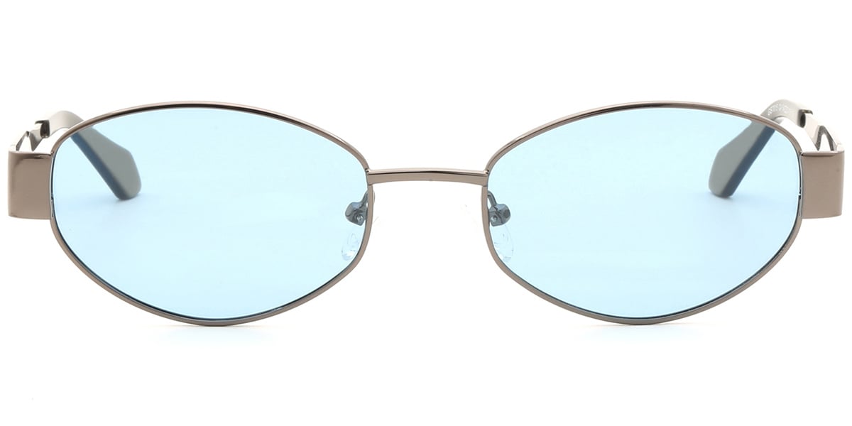 Acetate Metal Oval Sunglasses SG9356
