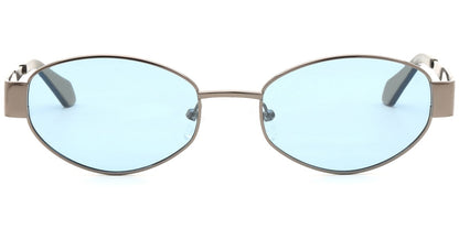 Acetate Metal Oval Sunglasses SG9356