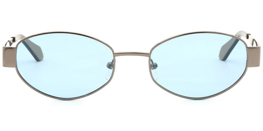 Acetate Metal Oval Sunglasses SG9356