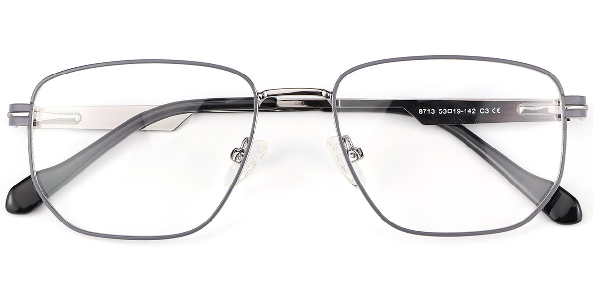 Acetate Metal Square Frame F8722