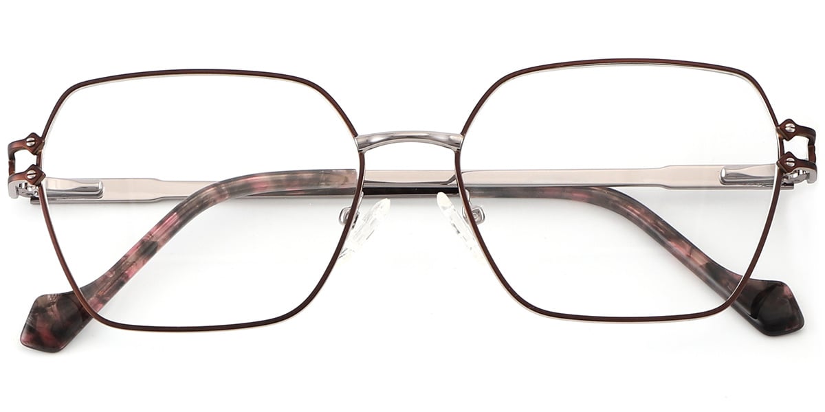Acetate Metal Square Frame F8747